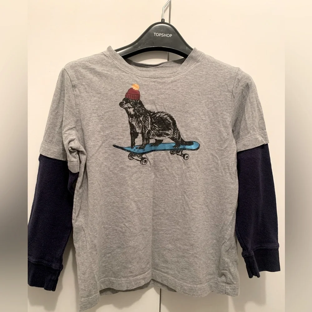 EUC! Hanna Andersson Sueded jersey double sleeves shirt - Picture 2 of 6